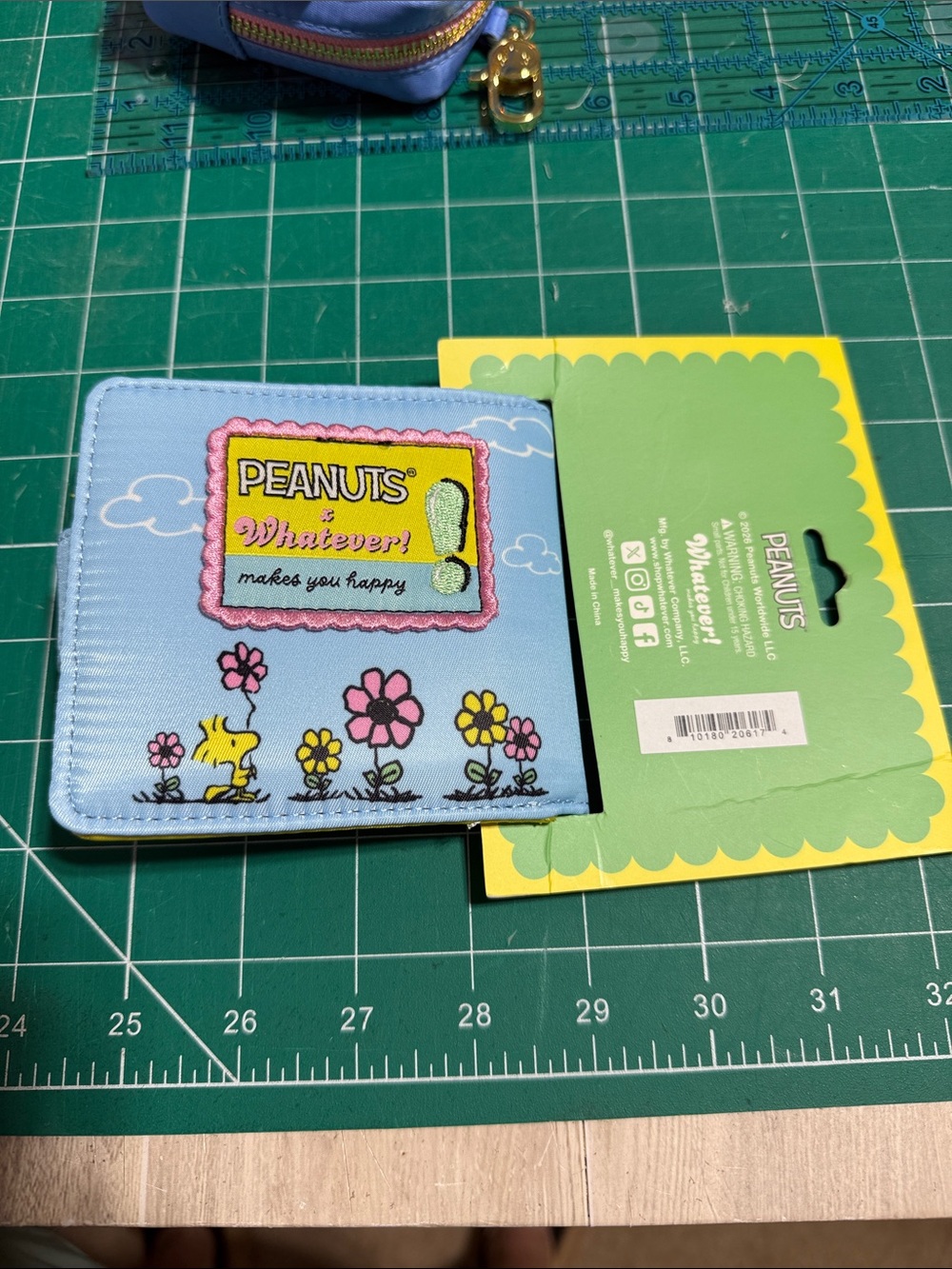 Peanuts Light Blue Snoopy Floral Snap Wallet - Picture 2 of 3